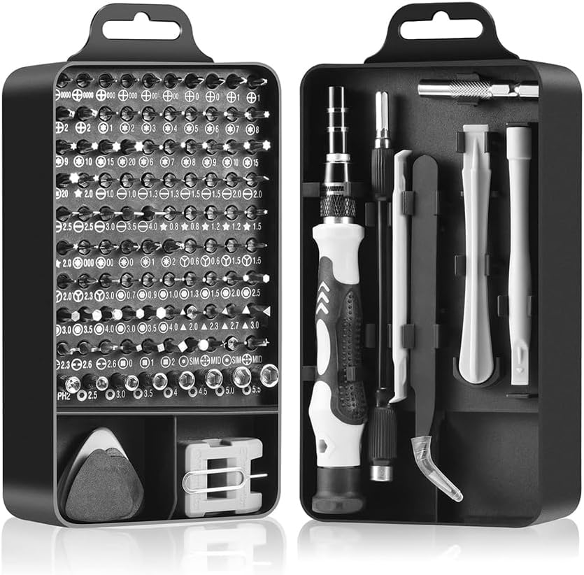 115-in-1 Precision Screwdriver Set, Electronics Drive Tool Kit Micro Magnetic Screwdriver with Flexible Shaft for Phone, Computer, Watch, Console, Eyeglass, Electronic, Tools Gift