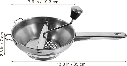 Miniatura 5 de BESTonZON Molino de alimentos de acero inoxidable  Molino giratorio de alimentos para mermeladas, salsa de tomate, puré de manzana, puré de papas