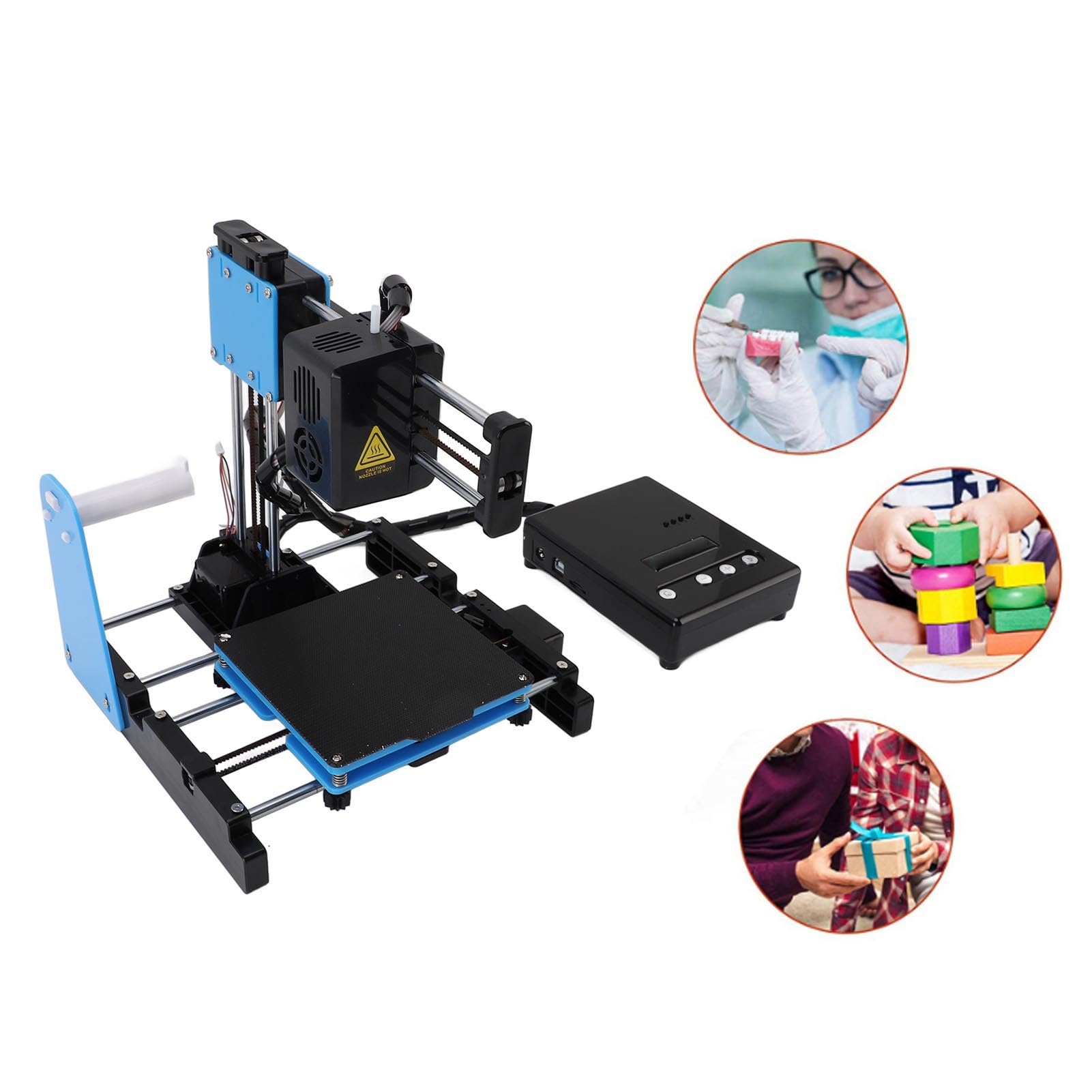 Luocute Impresora 3D para Niños y Principiantes, Máquina de Impresión 3D de Escritorio Compacta con Tamaño de Impresión de Mm y Plataforma Magnética Extraíble (Black)