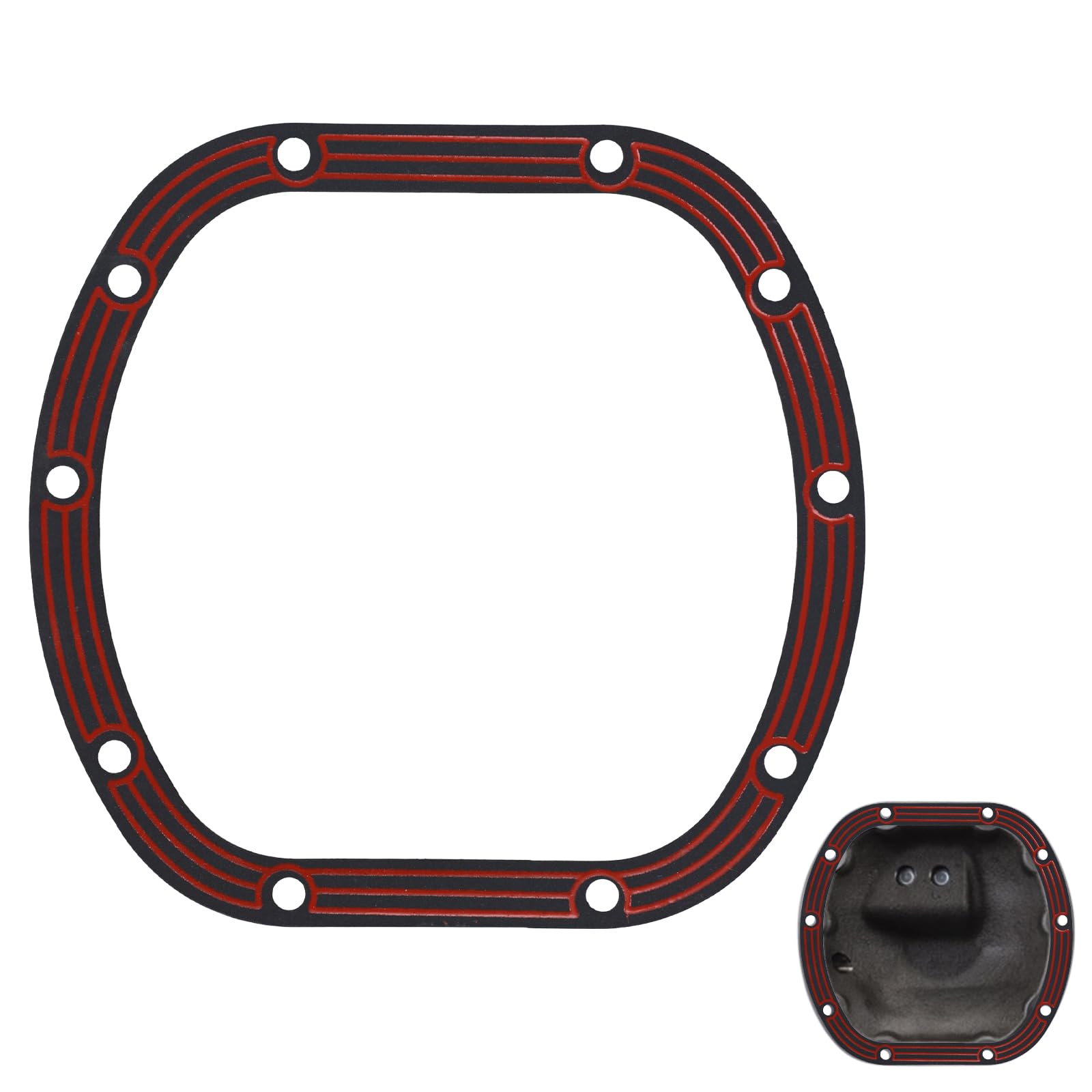 Differential Cover Gasket for Dana 30, Metal Black Replacement Cover Gasket for Dana 30 Differential