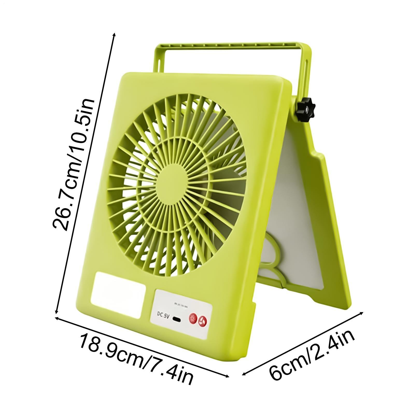 Ventilatori Per Esterni Ricaricabile e Portatile con Luce LED | Ventilatori per Tende da Campeggio Per Tende Da Esterno Spiaggia Casa Escursionismo Pesca Giardino