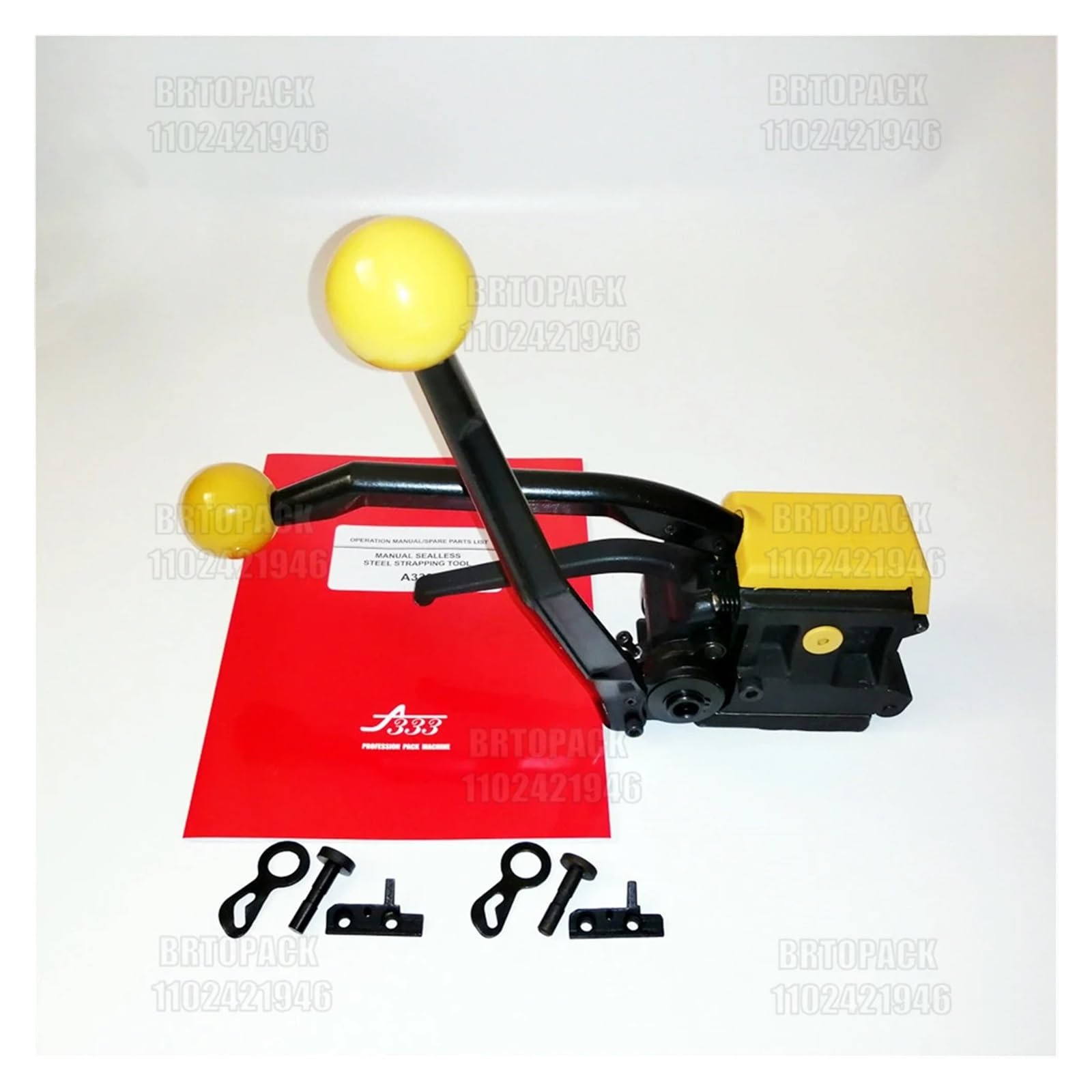 A333 Reggiatrice manuale in acciaio senza sigillo, strumento for reggiatura di pallet, strumento for imballaggio con cinghia in acciaio senza fibbia portatile, 13-19 mm(16MM)