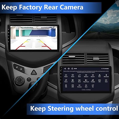 Miniatura 4 de Android 12 Estéreo de coche para Chevy Aveo Sonic 2011-2015 9 pulgadas pantalla táctil Radio de coche con Carplay inalámbrico Android Auto 2GB+32GB