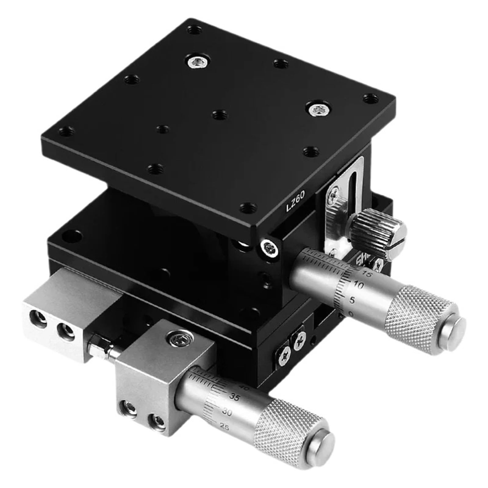 MYXJGNAIY Manual Displacement Platform Part for LGD60-L LGD40-L XYZ Axis 60x60/40x40mm Trimming Station Linear Stage Sliding Table Cross Rail(LGD60-L)