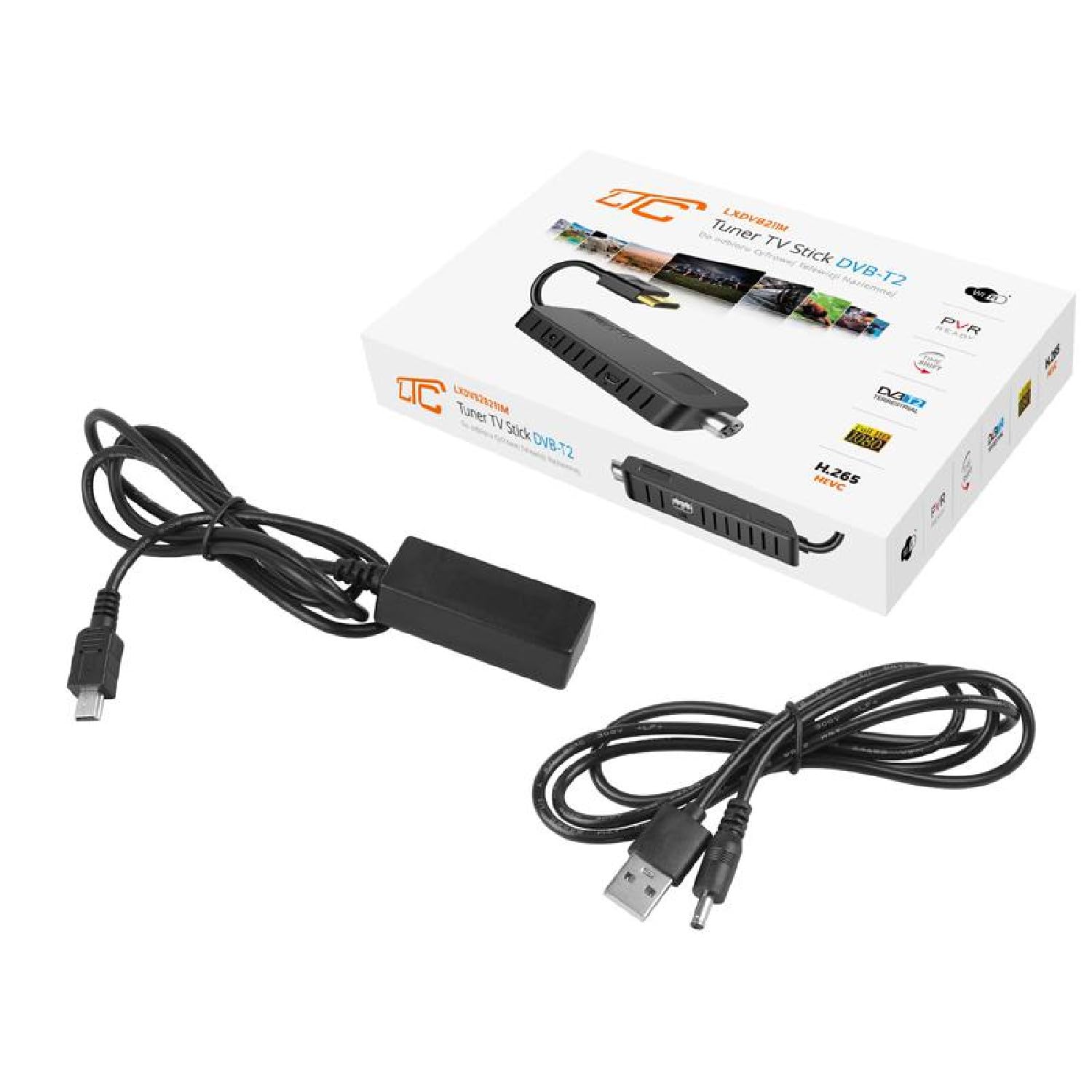 TV Stick DVB-T2 | Sintonizador HDMI USB 2.0 | PVR Timeshift Dolby Digital Plus | Full HD 1080p | Multilingüe EPG DVB-T DVB-T2 compatible | Reproductor multimedia USB para películas, música, fotos