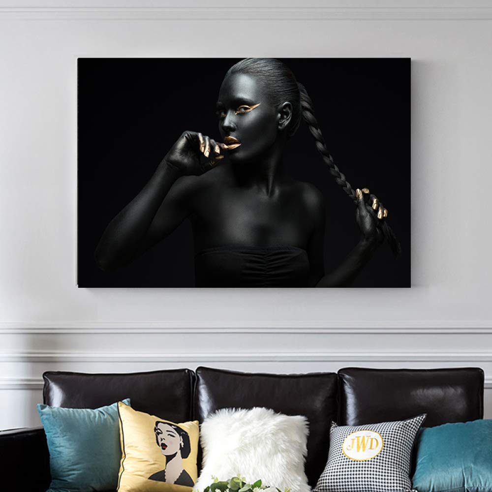 Abstract and Black African Women Canvas Painting Poster Wall Art Picture Living Room Decoration painting60x90 cm