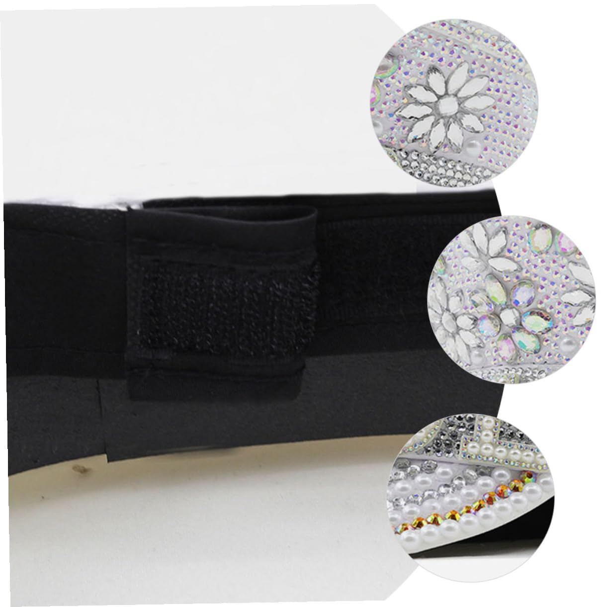 POPETPOP Sombrero de Fiesta Gemas de Imitación para Mujer, Talla Única Ajustable, Accesorio para Despedidas de Soltera y Bodas, Sombrero de Capitán Elegante para Playa y Fotografía