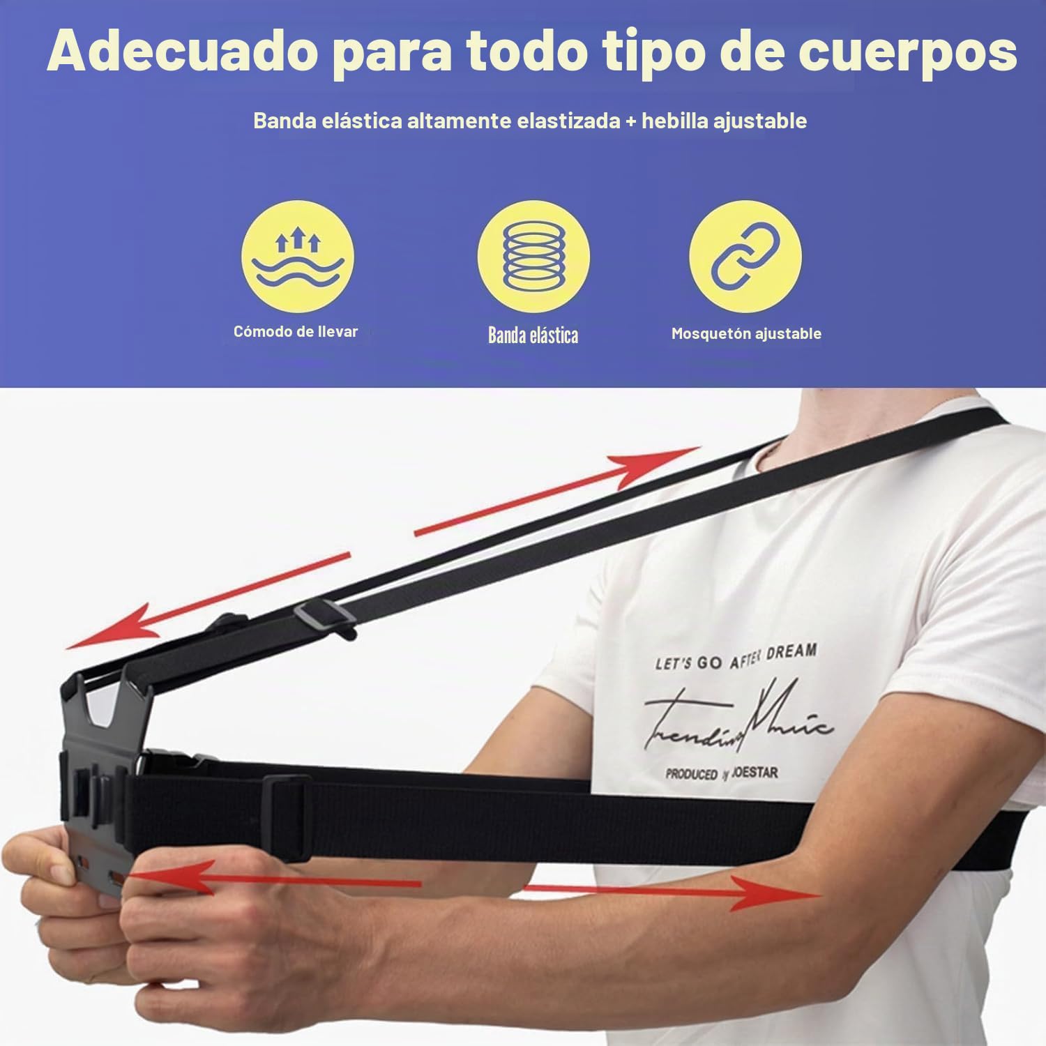 Soporte de Pecho para Teléfono Arnés Chesty Cinturón Cámara Acción Compatible GoPro DJI Osmo SJCAM Samsung Galaxy Ciclismo Esquí Trekking
