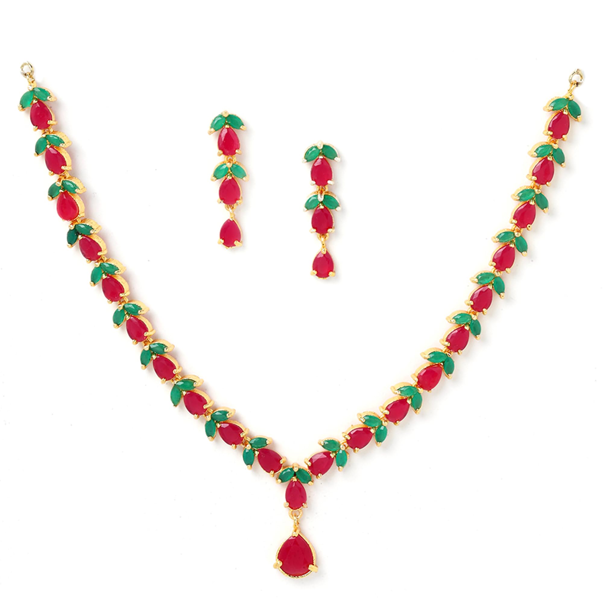 See full amazon price history chart for ZENEME Jewellery Set Gold Plated American Diamond Necklace Set with Earrings Jewellery for Women & Girls (Multi) ZENEME Jewellery Set Gold Plated American Diamond Necklace Set with Earrings Jewellery for Women & Girls (Multi) (B09L877DRG) Amazon Price History, Amazon Price Tracker