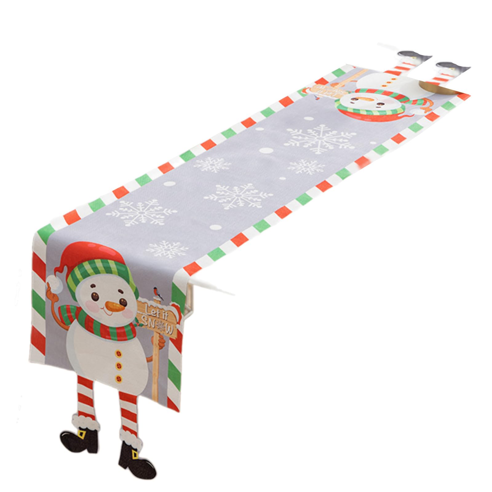 SHYYOULQE Christmas Table Runner Eye Catching Placemat Decoration Stylish Tablecloth for Dining Room Household Table Cloth Celebratory Christmas Accessory
