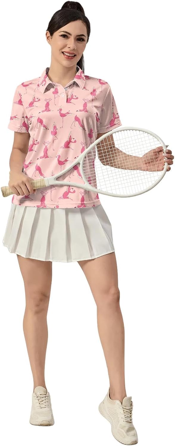 Womens Golf Shirt Funny Polo Shirts Golf Outfits Shirts Collared Printed Tennis Tops Ladies Golf Shirts Golf Gift - Image 6