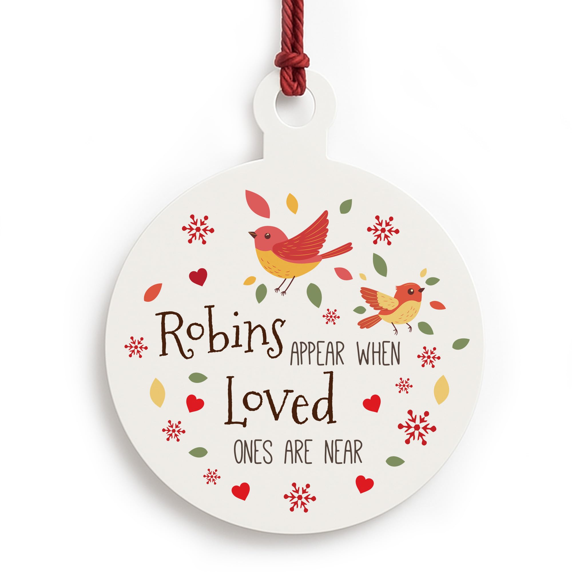 Red Ocean Memorial Decoration For Mum Dad Nan Grandad Robin Remembrance For Christmas Tree Decoration Robins Appear When Loved Ones Are Near Keepsake