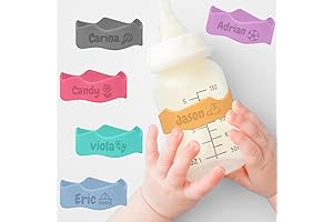 Custom Silicone Baby Bottle Bands for Daycare. Personalized Water Bottle Labels. Reusable,...