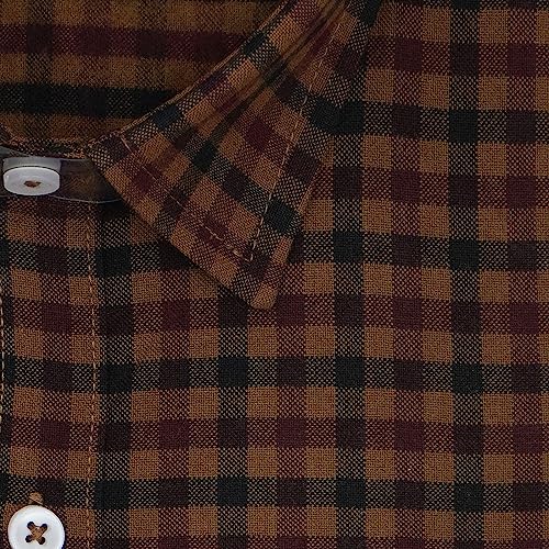 Image of GHPC Cottswool Winter Wear Woolen Gun Club Checks Full Sleeves Regular Fit Formal Shirt for Men