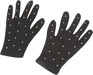 IMMEE Figure Skating Gloves Glittery Ice Opaque Smooth Hand Cover for Women, Adults, Performance