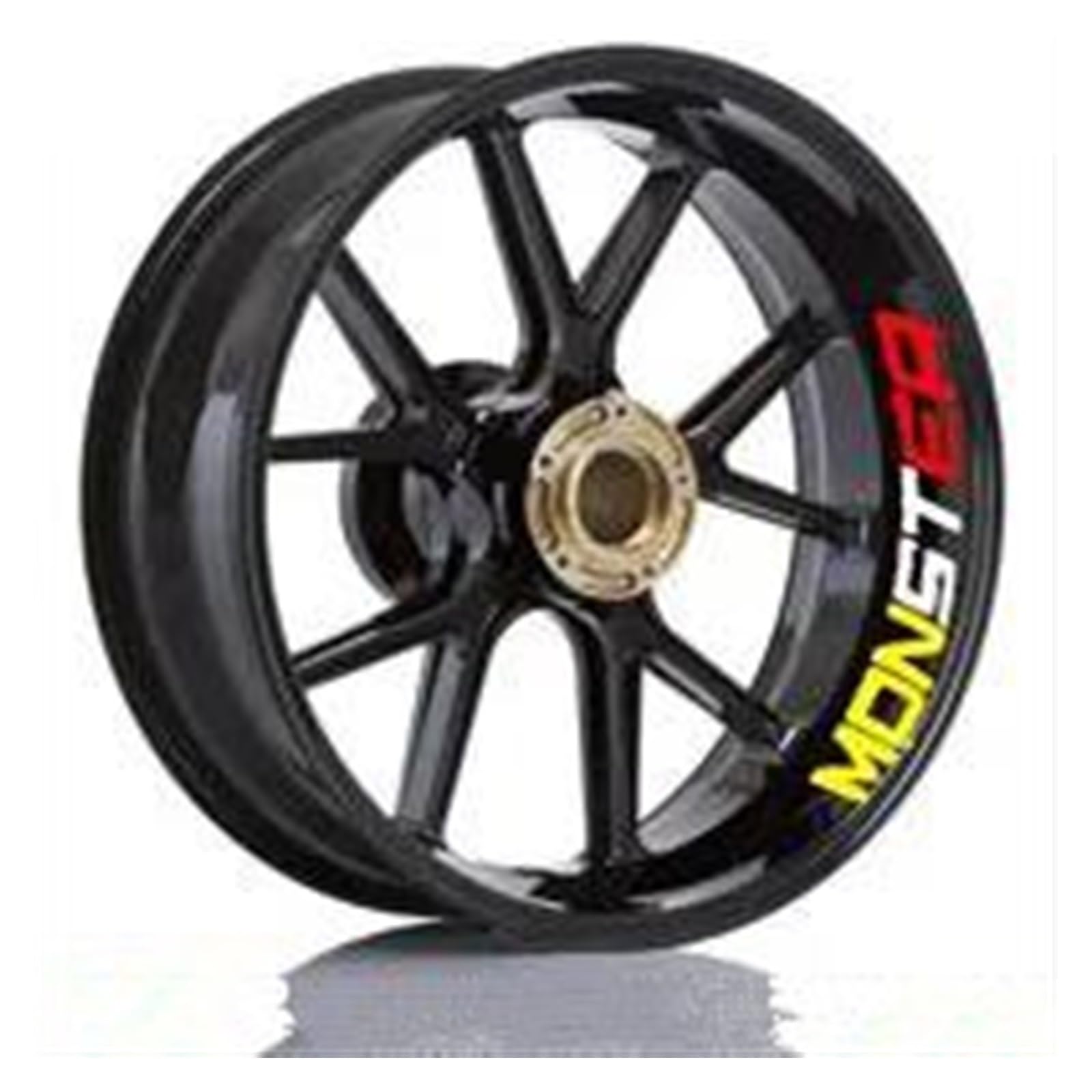 Motorcycle Rim Set Wheel Sticker Reflective Waterproof for Ducati for Monster 695 696 796 1100 1100S 797 821 795(Color5)