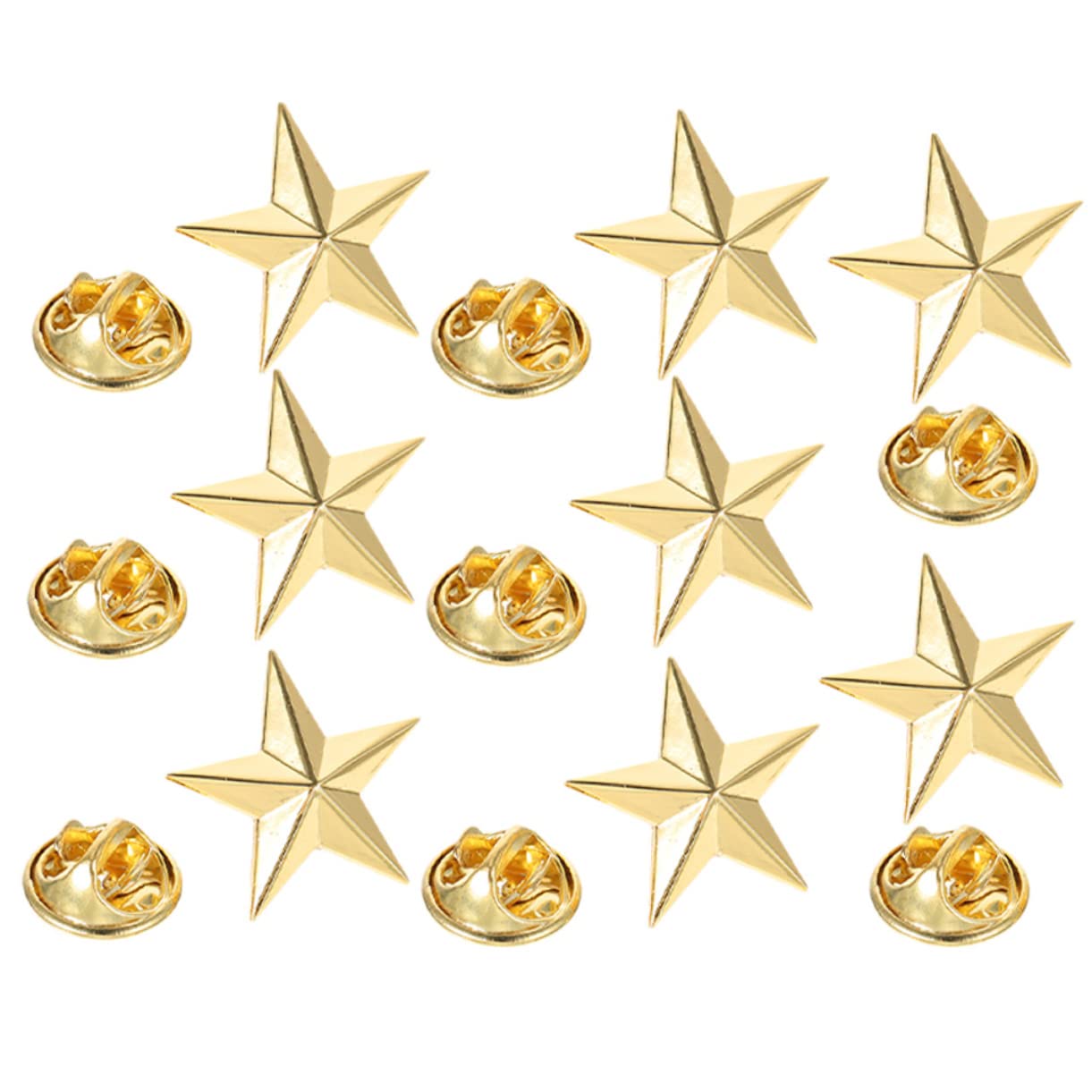 SOIMISS Pentagramm-Abzeichen 4. Juli-Pin Veteranen-Tagesstern-Anstecknadel stecksteine kinder bescherung weihnachten Stern-Brosche-Clip Broschenclip für Kinder Legierung Golden