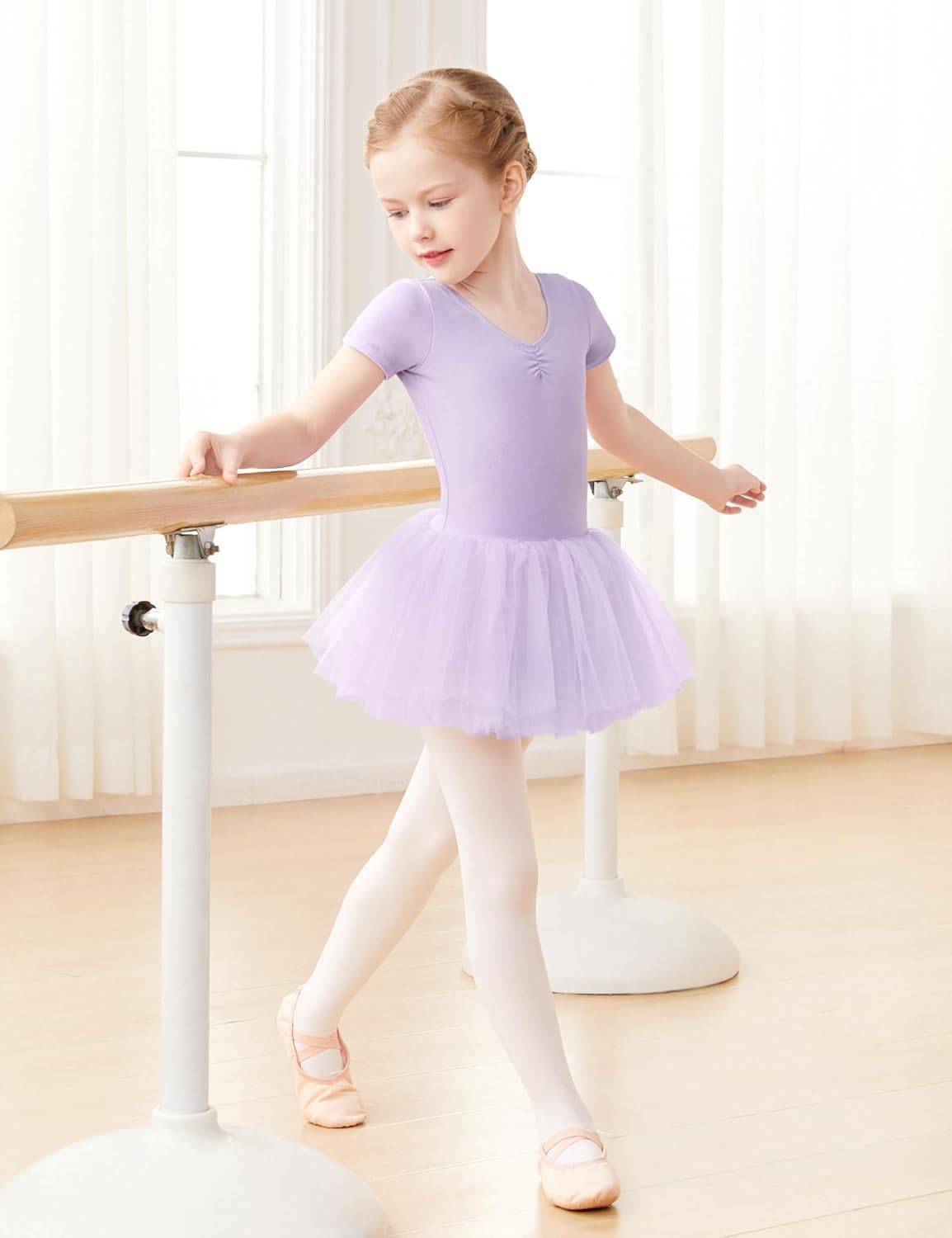 QLM kids colored pantyhose Ballet Dance Tights for girls, Ultra Soft Elastic Footed Tights - Image 3