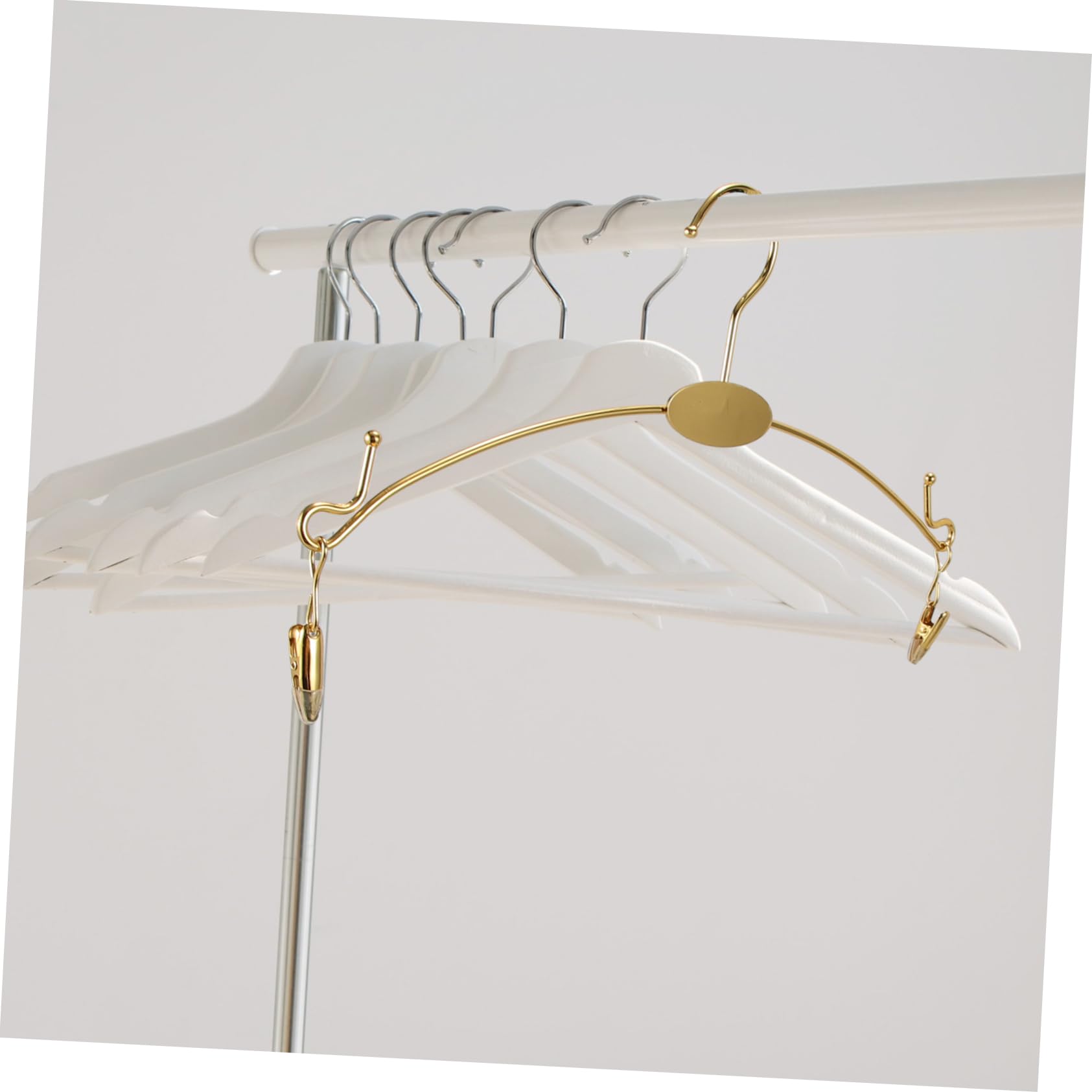 Alipis Grucce Appendiabiti Salvaspazio in Metallo Oro Pinze, Antiscivolo e Resistenti, 10 Pezzi per Reggiseni e Pantaloni, Uso Interno ed Esterno
