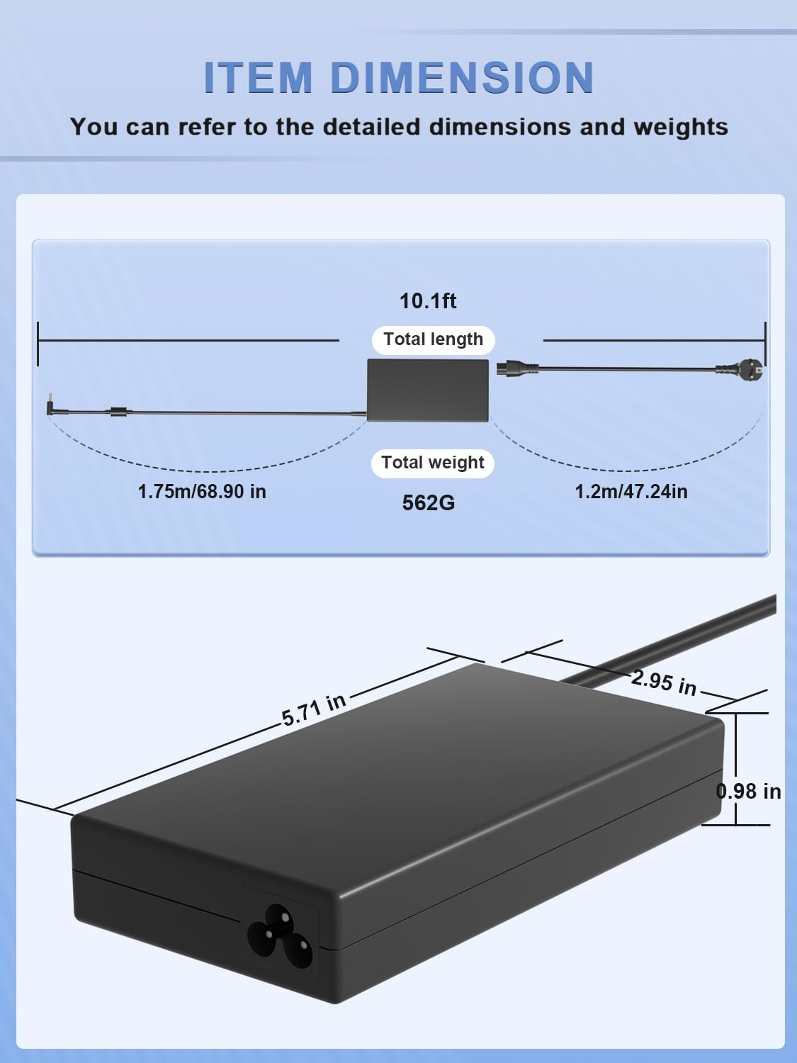 120W Chargeur pour HP USB-C Dock G5 Essential/Elite Universal G2 Dock 5TW10UT 5TW10AA 5TW13AA, Envy TouchSmart 15 17 m7 m6 Pavilion 14 15 17 Omen 15-5000 laptop 710415-001 L41856-001