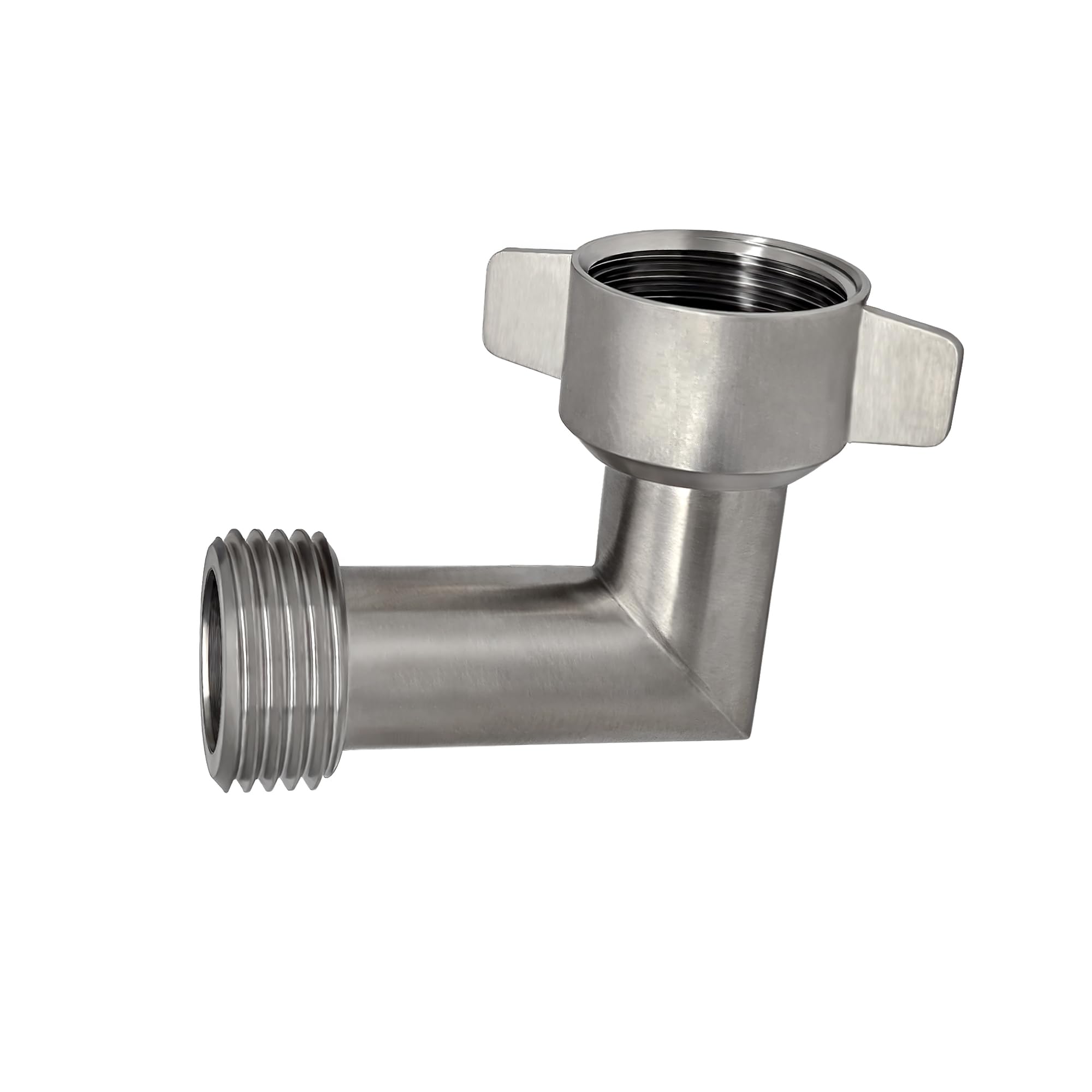 Photo 1 of 90-Degree Hose Elbow For RVs—Stainless Steel Construction—GHT3/4"Garden Hose Elbow Connector—Convenient Easy Grip Connector—For RV Water Hoses, Residential Outdoor Faucets —1Pack (1-Pack)