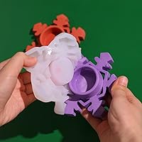 Vista 4 de BOOWAN NICOLE Copo de nieve candelita candelabros moldes de hormigón Candelabro de cemento molde de silicona para decoración casera (SH0963)