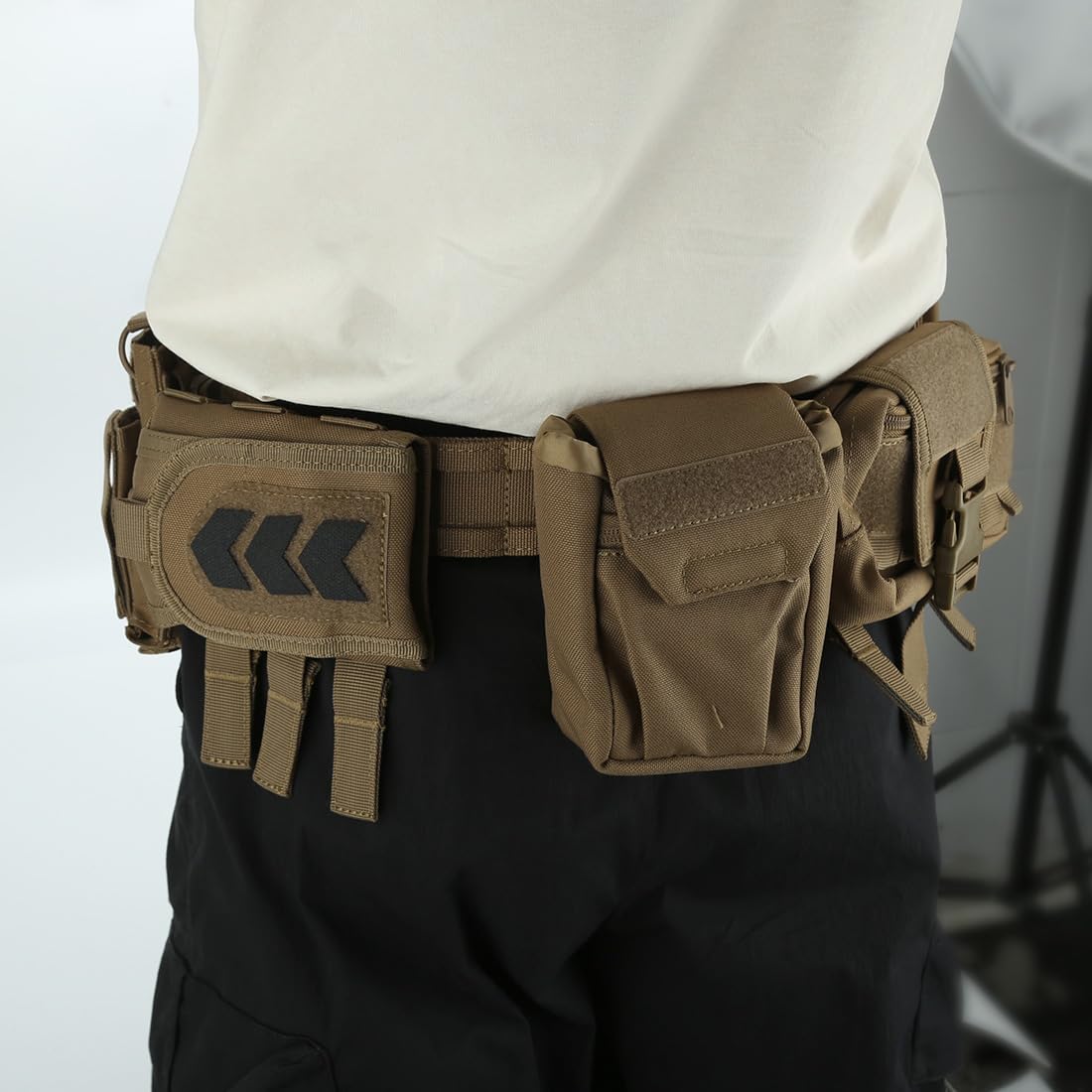Ceinture tactique Metalakaer 5 en 1 poche à cartouche amovible réglable en nylon molle patrouille en plein air multifonctionnelle pochette