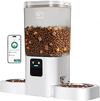 Frienhund ACF190W-B 7L Dual Automatic Cat Feeder for 2 Cats - 5G WiFi Slow Feed, 29 Cup Large Capacity, Easy Clean