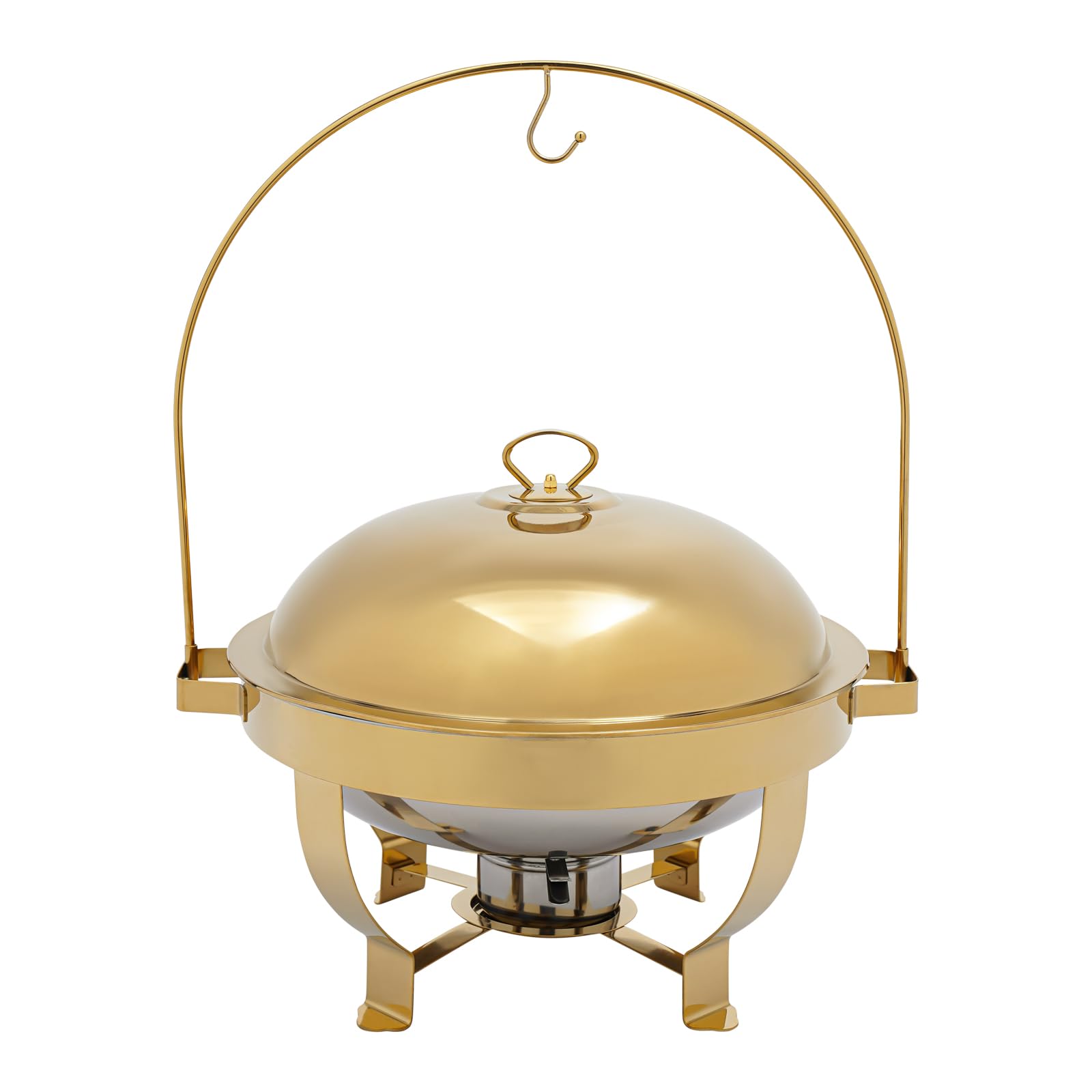 Scaldabagno a buffet, scaldavivande Chafing Dish Food Caldo Contenitore a buffet, 8 l, capacità in acciaio inox, bruciatore alcolico, ideale per hotel, ristorante, feste