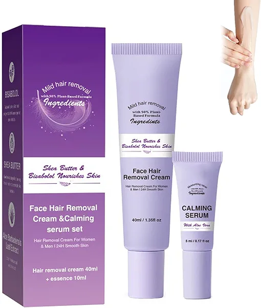 Medicpure Facial Hair Removal Cream, Gentle Hair Removal Cream for Face and Body, Gentle and Painless Formula, Soothe Skin, Lasting Smooth Skin (1pc)