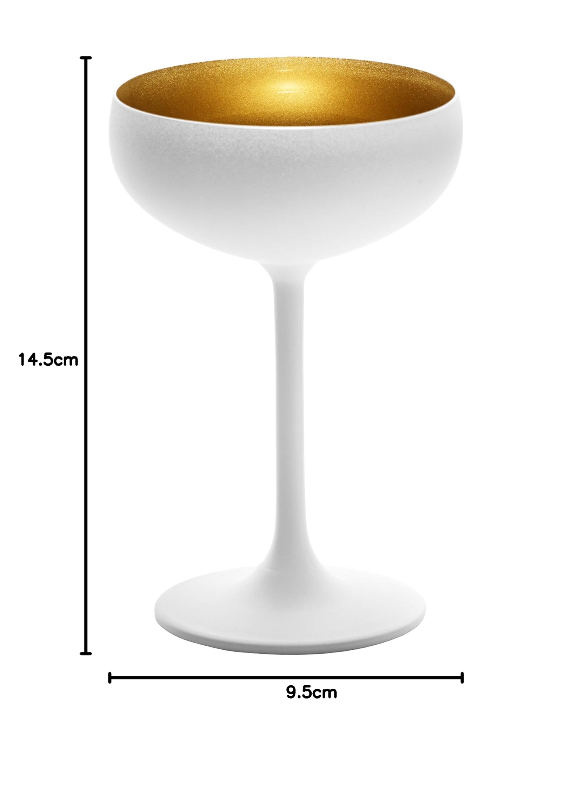 Stölzle Lausitz Bol à champagne en verre Elements, 6 pièces, blanc