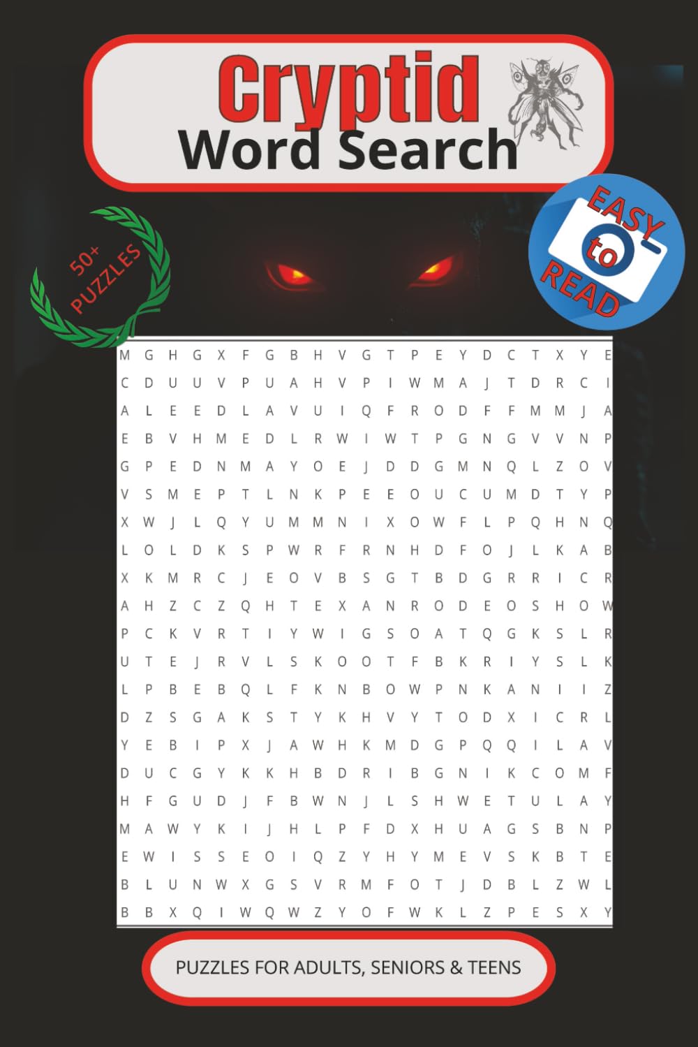 Cryptid Crossword Puzzles for Adults, Seniors & Teens: Cryptid Puzzles with Easy to Read Print about Cryptids, Monster's, Myths and More |6x9 inches, ... for Vacations, Holidays and Free Times