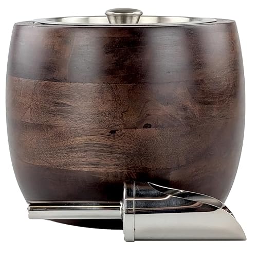 Iceberg 2.3 Quart Mango Wood Ice Bucket with Lid