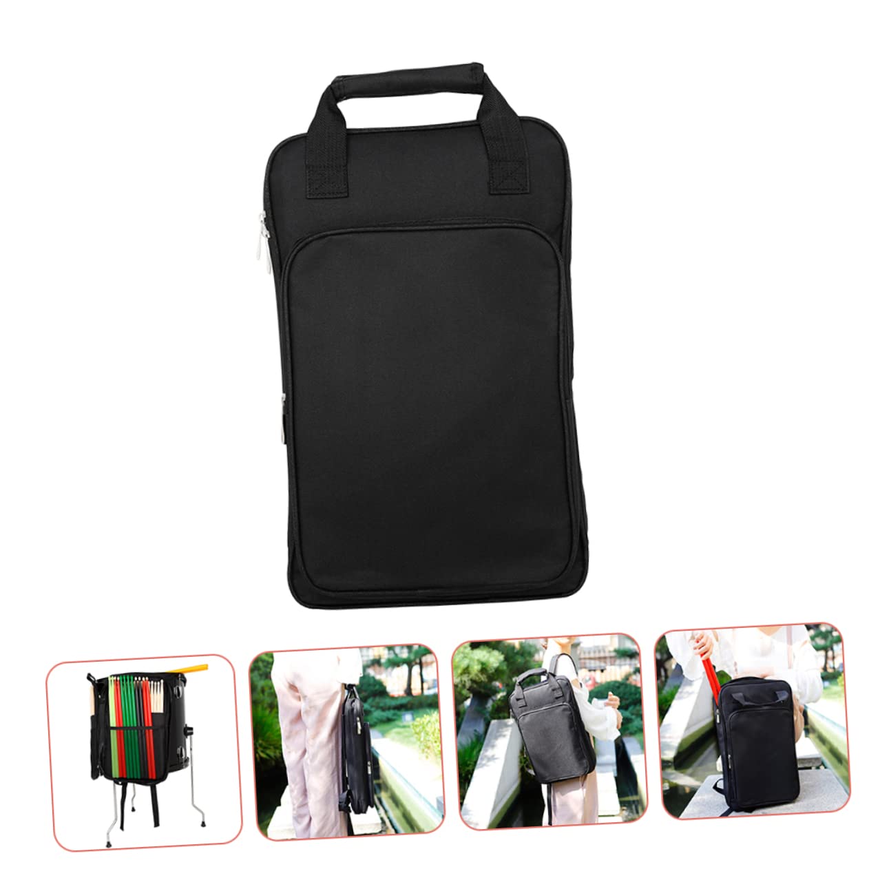 Borsa per Bacchette da Batteria Imbottitura in Cotone Oxford Custodia Portatile Facile da Trasportare per Batteristi a Sale Prove