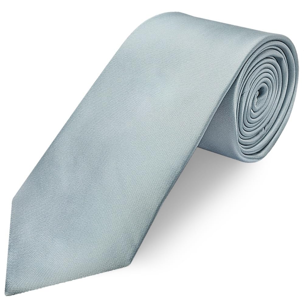 TIES R US Plain Duck Egg Satin Classic Men's Tie