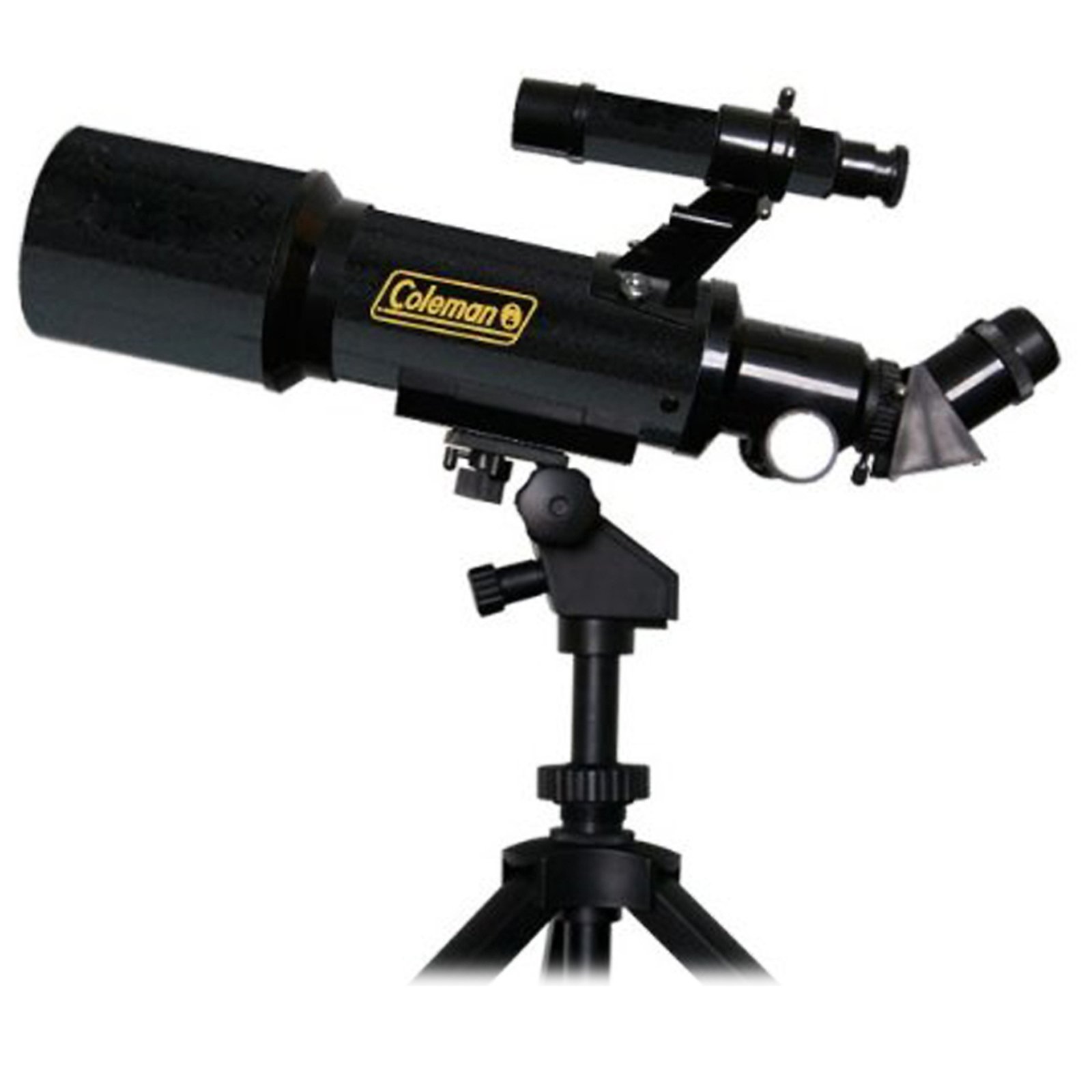 Coleman AT70 AstroWatch Portable 70mm Refractor Telescope assembled on a tripod.