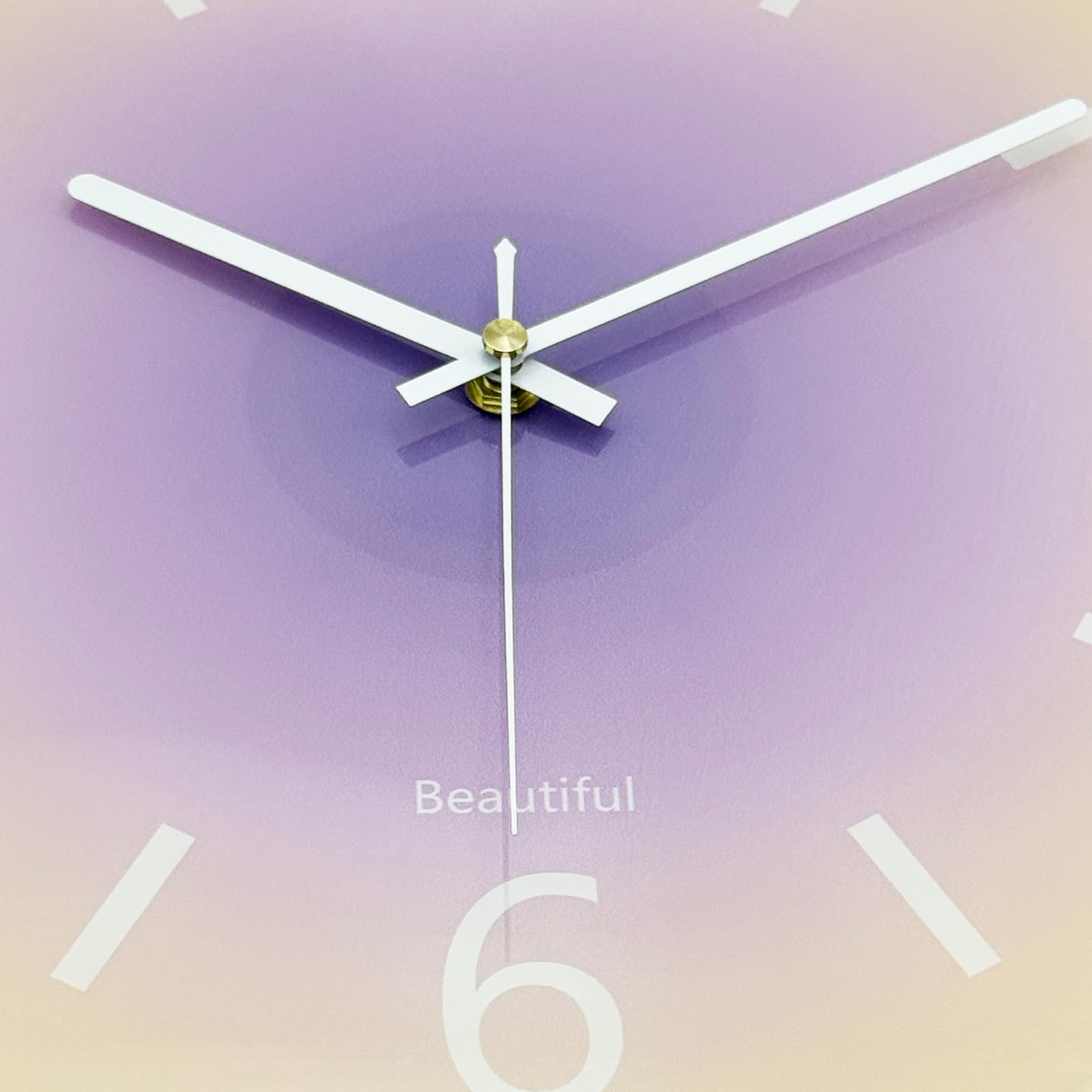 Grande horloge murale en verre trempé, horloge décorative ronde moderne pour cuisine/salle de bain/salon, 35,6 cm, style simple, horloge analogique d'extérieur à piles pour terrasse, porche