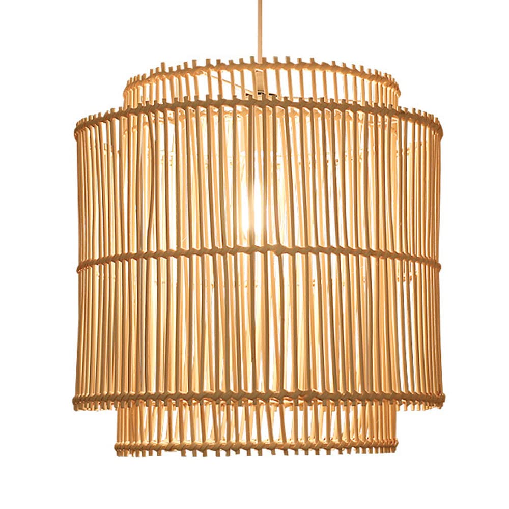 LYMSXAZOU Restaurant Tea Room Light Fixture Southeast Asian Rattan Chandelier Nostalgic Creative Hanging Lamp Interior Decoration Pendant Lights Chinese Style LampShade For Living Room,Dinner