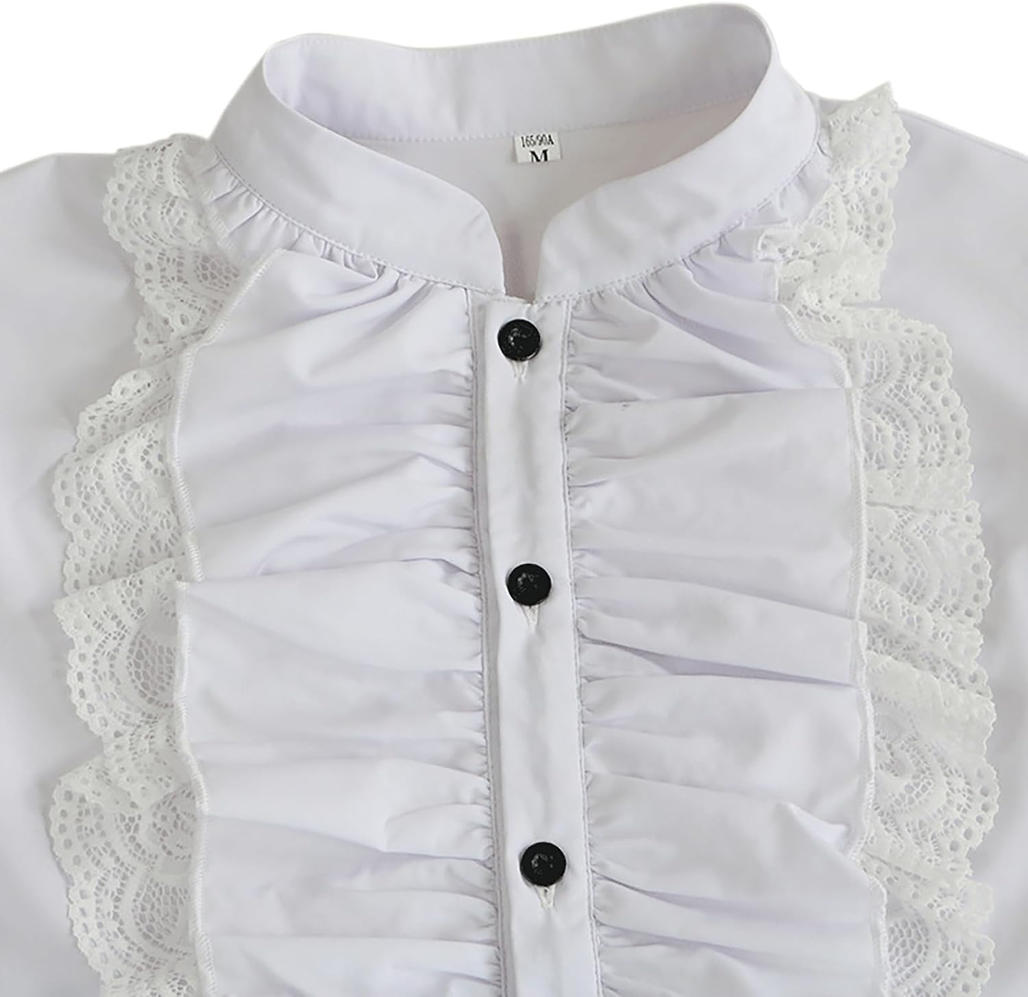 Medieval Renaissance Steampunk Pirate Shirt for Men, Ruffled Role-Play Costume Top Gothic Victorian Cosplay