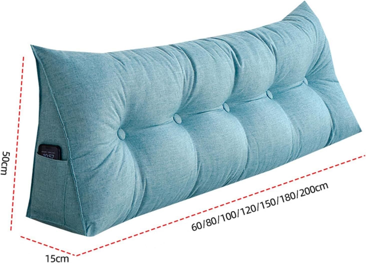 Poduszka trójkątna do czytania na łóżko lub sofę, podkładka pod plecy, poduszka na wezgłowie(100cm)