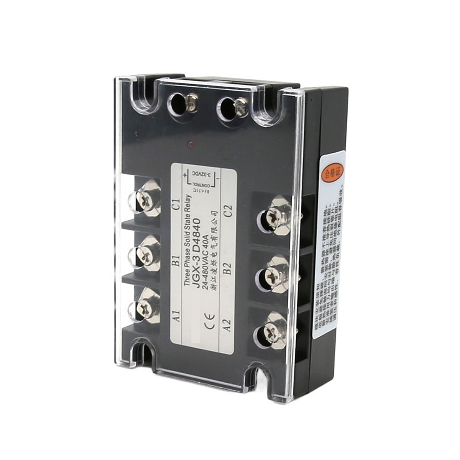 NWPNLXEA 1Pcs 380V 24-480VAC 3-32VDC Three-Phase Solid State Relay SSR-10A/25A/40A/60A/80A/100A/120A DC Controlled AC(100DA)