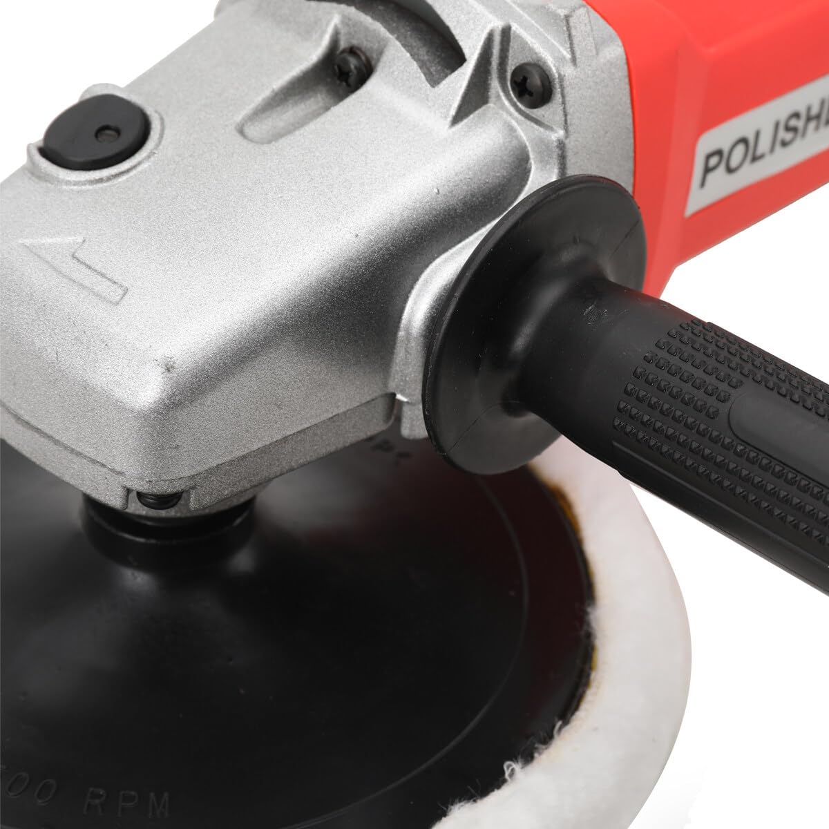 Poliermaschine Schleifmaschine, 1400W Auto Polierer Poliergerät, 8 Variable Geschwindigkeit mit 180mm Polierteller und Wollscheibe, D-Griff und Seitengriff, zum Polieren von Auto, Glas, Möbeln