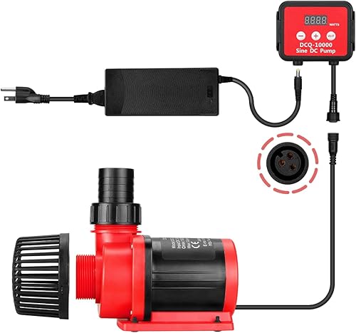 Miniatura 4 de 2640GPH 80W acuario DC bomba de recorrido con controlador de pantalla LCD, DC24V 18FT Lift Bomba de agua controlable para tanque de peces de agua