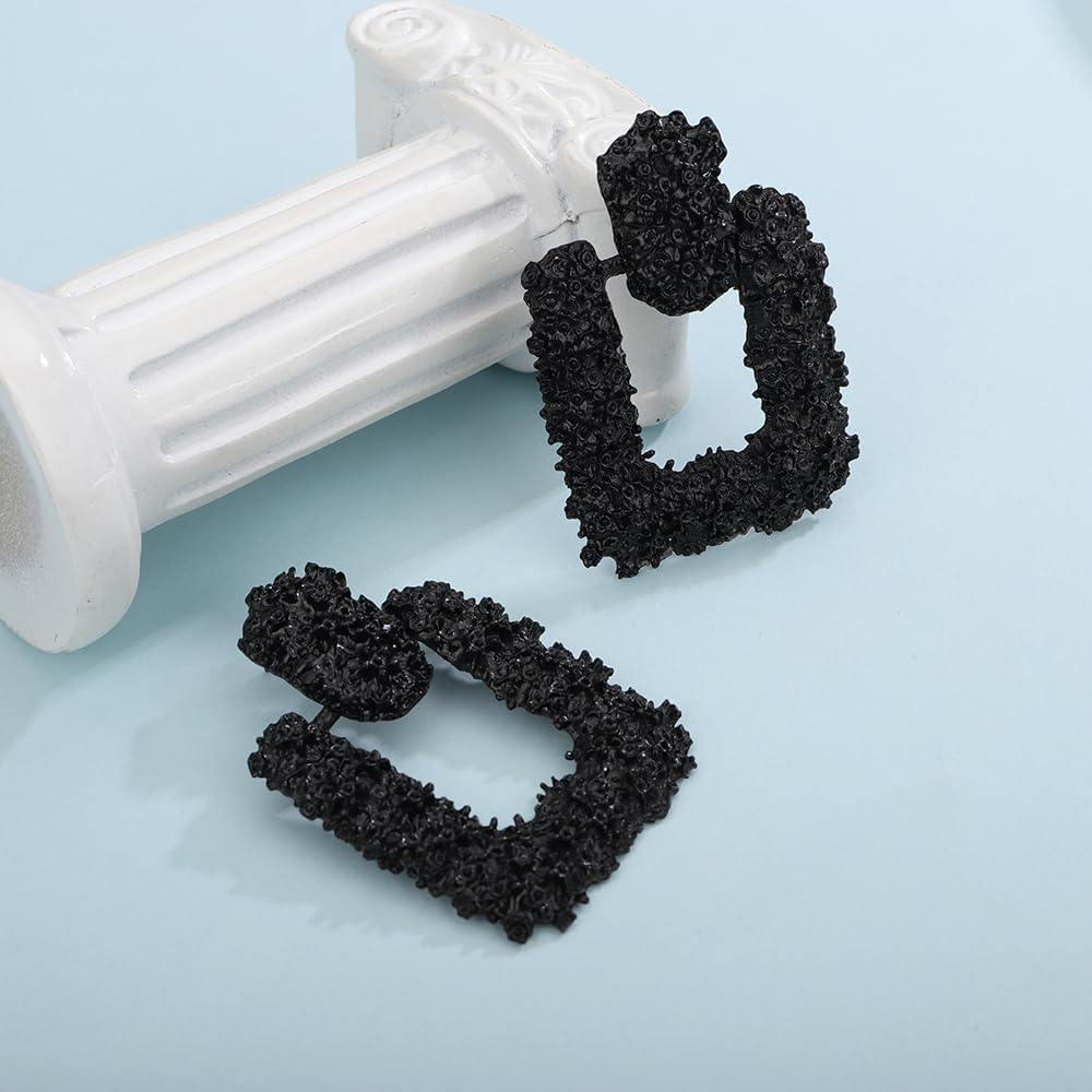 Octwine Bohemian Statement Drop Earrings Geometric Dangle Earrings Trapezoid Shape Metal Earrings Elegant Minimalist Earrings for Women - Image 5