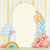 Vista 7 de Cubierta para Arco de Boda de Spandex Marfil Ajustada Cubiertas de Telón de Fondo para Arco de 6 Pies Cubierta de Arco Chiara Tela Cubiertas