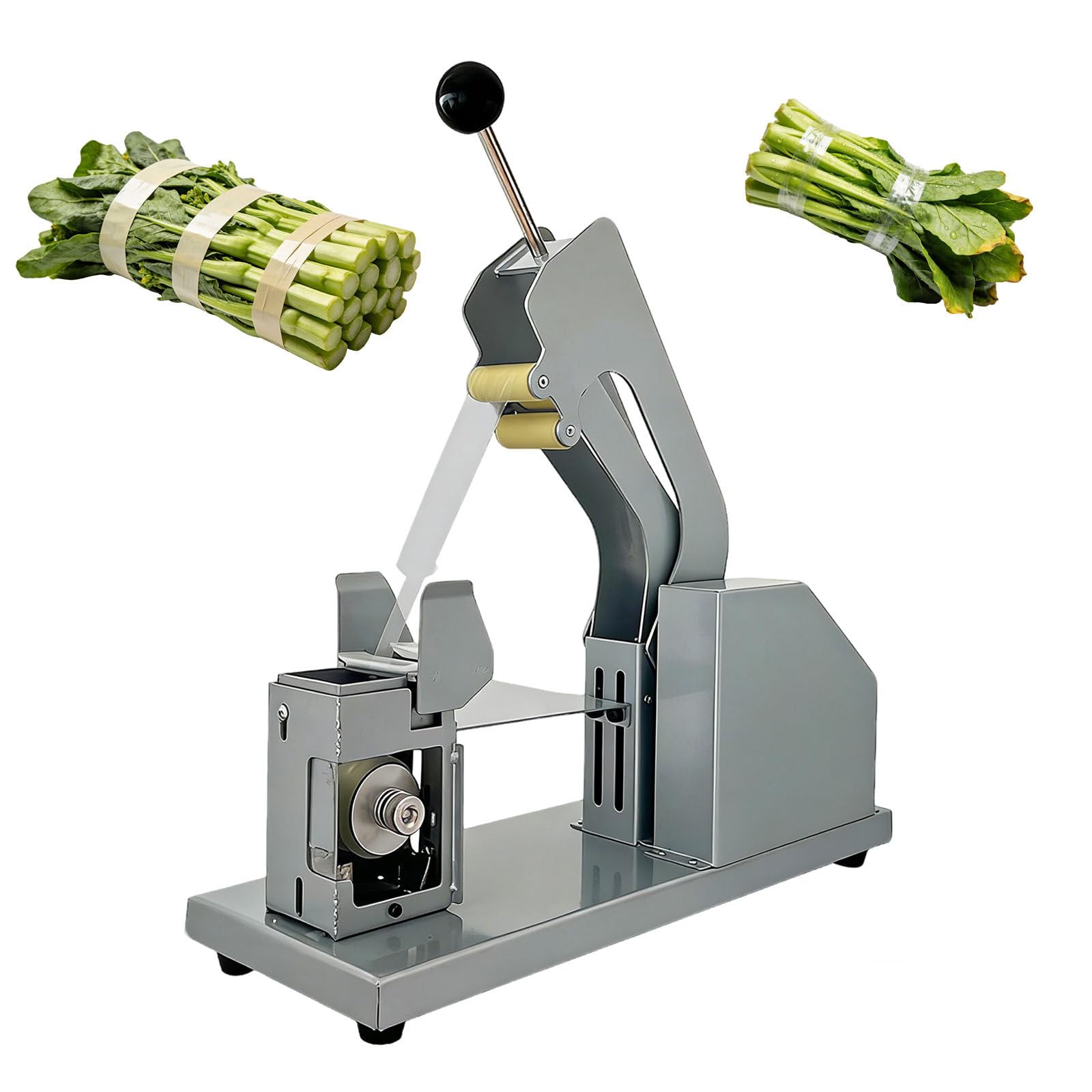 XNZJHPP Vegetable Packing Machine,Supermarket Fresh Vegetable Tying Machine,Semi Automatic Steel Bundler,Ergonomic Handle,Dual Strap Capability,Vegetable Strapping Machine