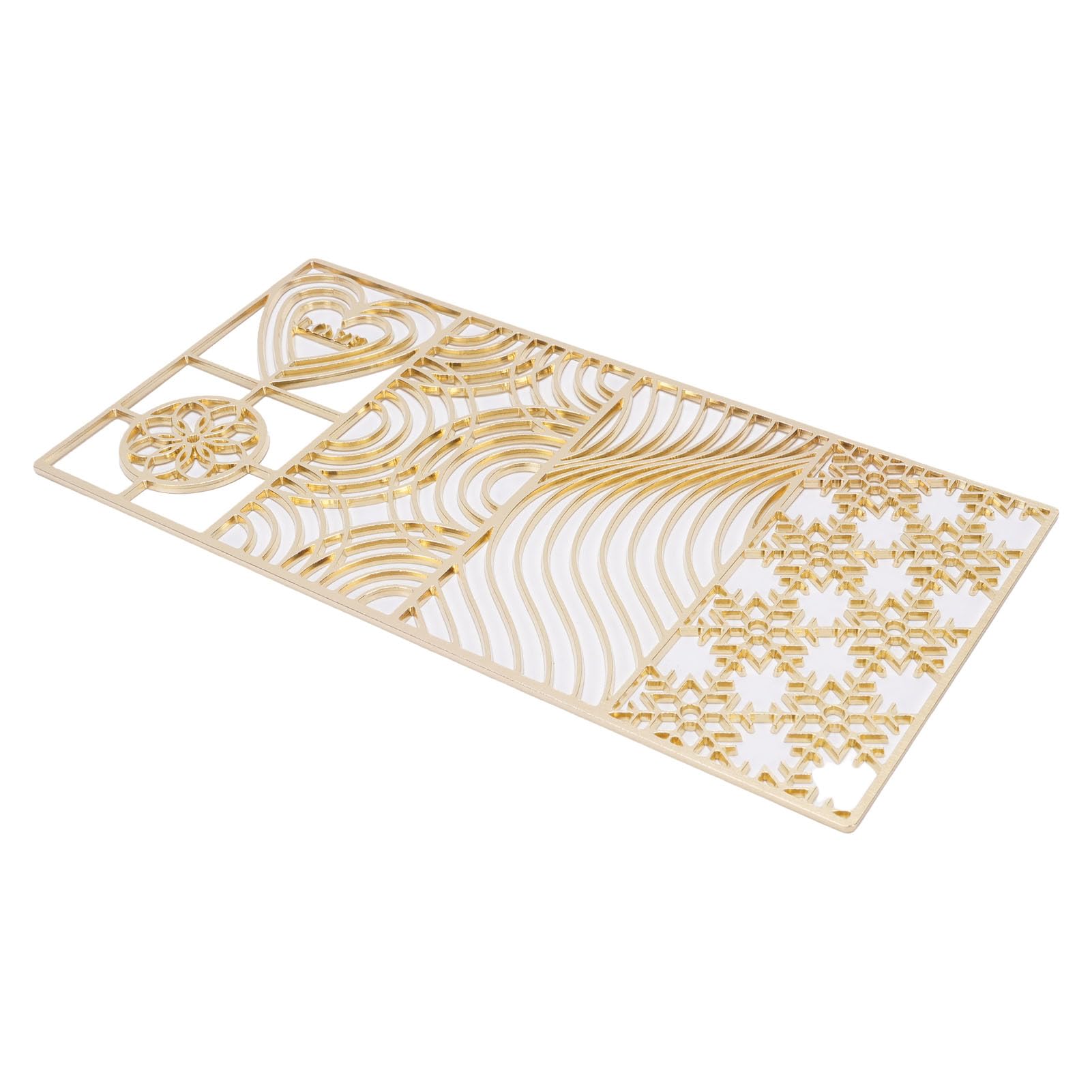 Bandeja para Sellos de Cubitos de Hielo de Cobre 200x100 Mm |Molde de Impresión de Patrón Rápido Transparente para Accesorios de Camarero (D01 200x100mm/7,87x3,94 pulgadas)