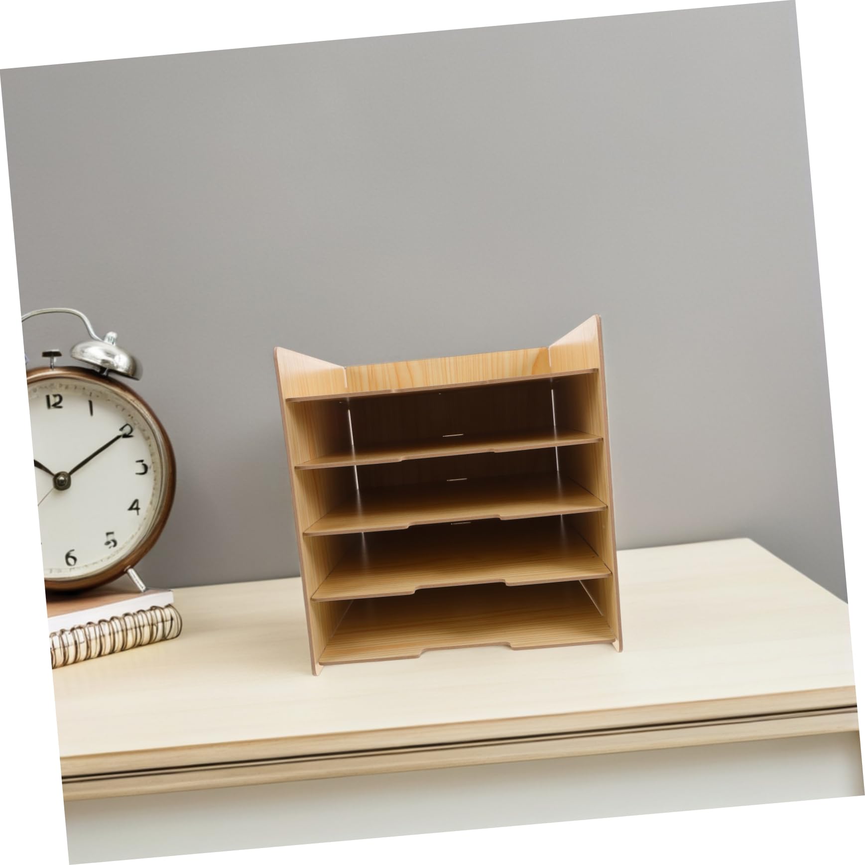 DOITOOL Organiseur De Bureau Multicouche En Bois, Organiseur De Documents, D'enveloppes, Facile À Installer, De Papeterie Moderne