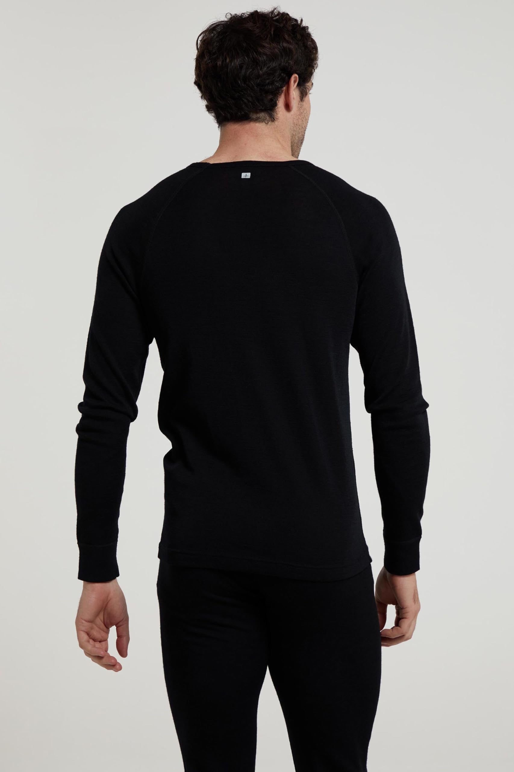 Mountain Warehouse Camiseta Interior de Merino con Cuello de Pico para Hombre - Top Transpirable, Antibacteriano y Ligero - Ideal para otoño, Invierno y Exteriores