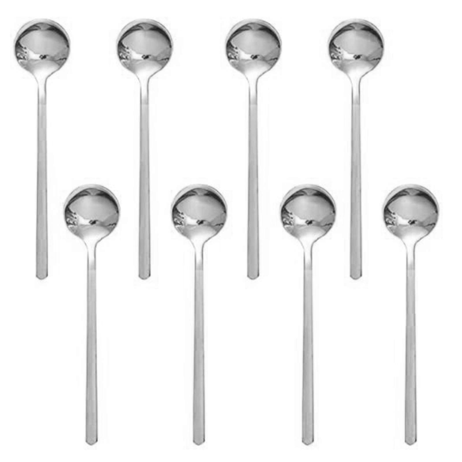 Leyeet 8Pcs Coffee Tea Spoons, Stainless Steel Spoon Dessert Coffee Tea Spoon Kitchen Accessories
